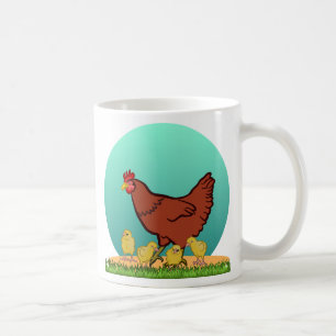 Charming Hen and Chicks Farmyard Mug