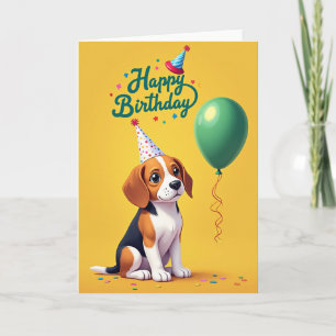 Charming Hound Birthday Card