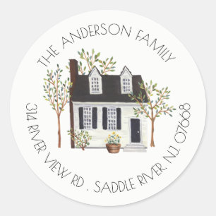 Charming House   New Home Address Label Sticker