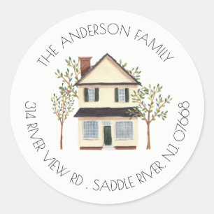 Charming House   New Home Address Label Sticker