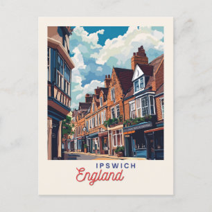 Charming Ipswich England  Postcard