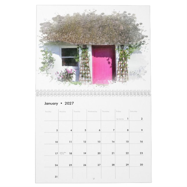Charming Ireland Calendar (Jan 2027)