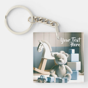 Charming Kids' Room with Toys Key Ring