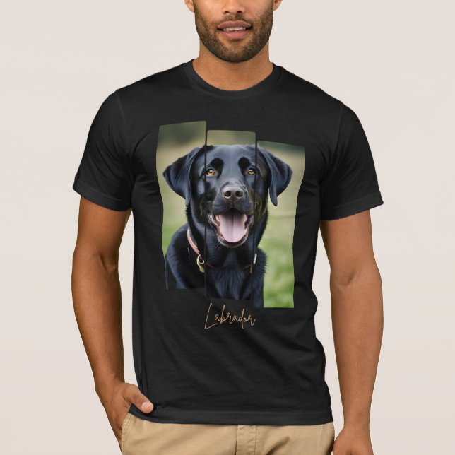 Charming Labrador Retriever Portrait - Triptych Ar T-Shirt (Front)