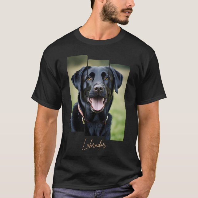 Charming Labrador Retriever Portrait - Triptych Ar T-Shirt (Front)