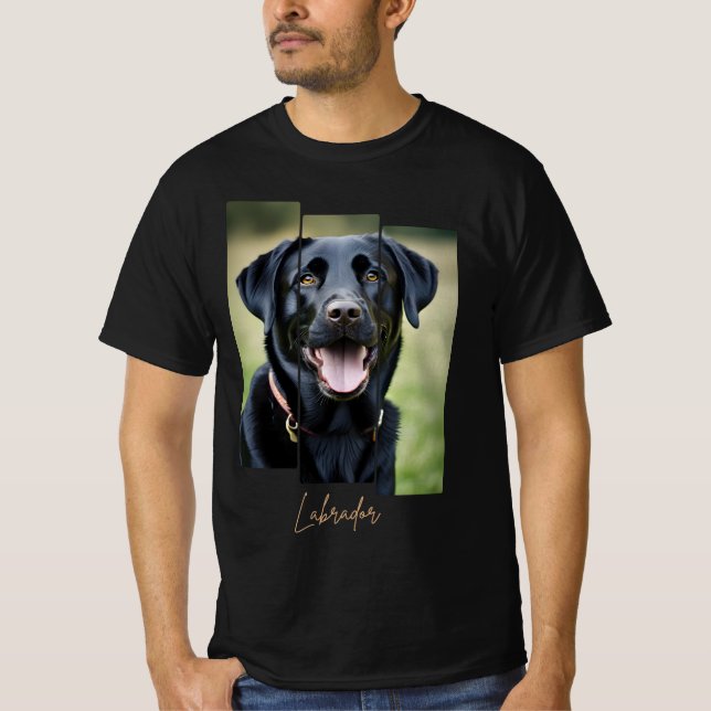Charming Labrador Retriever Portrait - Triptych Ar T-Shirt (Front)