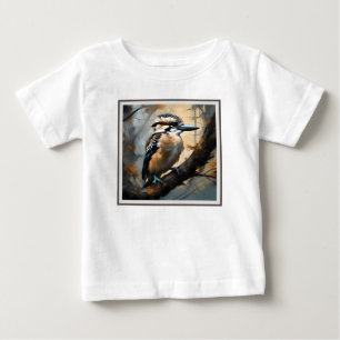 Charming Laughter: Kookaburra in Oil Paint Baby T-Shirt