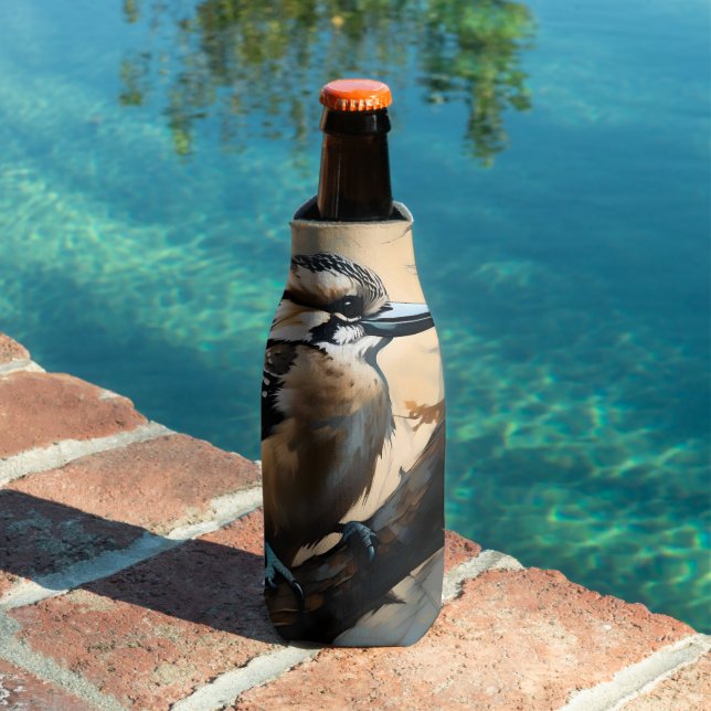 Charming Laughter: Kookaburra in Oil Paint Bottle Cooler (In Situ Pool)