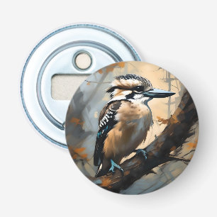 Charming Laughter: Kookaburra in Oil Paint Bottle Opener