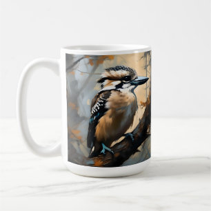 Charming Laughter: Kookaburra in Oil Paint Coffee Mug
