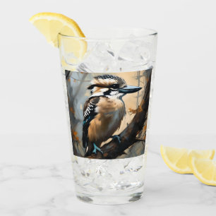 Charming Laughter: Kookaburra in Oil Paint Glass