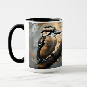 Charming Laughter: Kookaburra in Oil Paint Mug