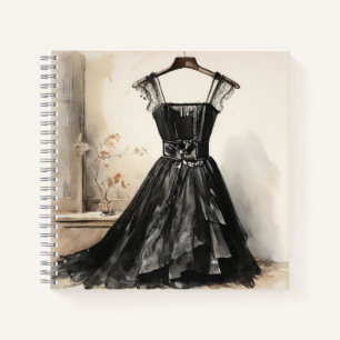 Charming LBD Victorian: Little Black Dress Blank Notebook