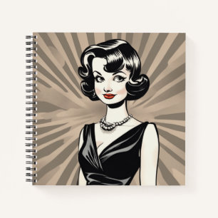 Charming LBD Vintage Chic Little Black Dress Diary Notebook