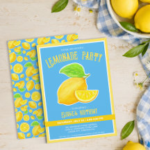 Charming Lemon Yellow and Blue Lemonade Party