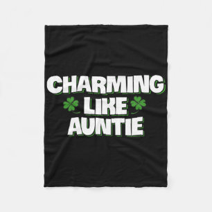 Charming Like Auntie Patricks Paddys Day Kids Fleece Blanket
