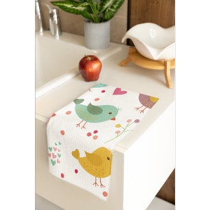 Charming Lovebirds Tea Towel