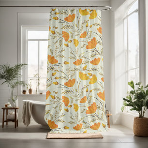 charming lovely floral decorative eye-catching  shower curtain