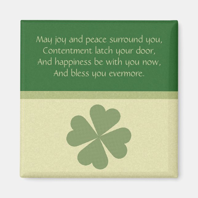Charming Lucky Clover Magnet (Front)