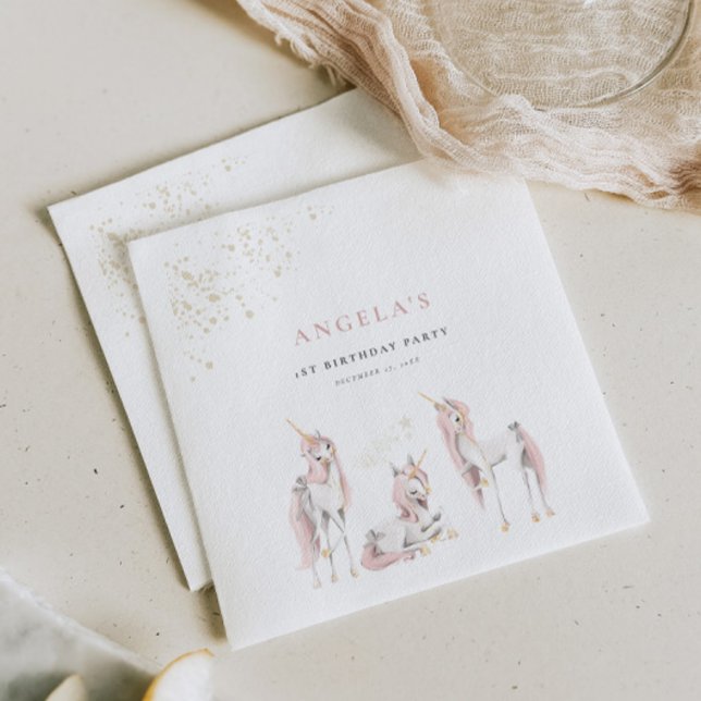 Charming Magical Unicorns Paper Napkin (Creator Uploaded)