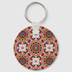 Charming Mandala Pattern Key Ring