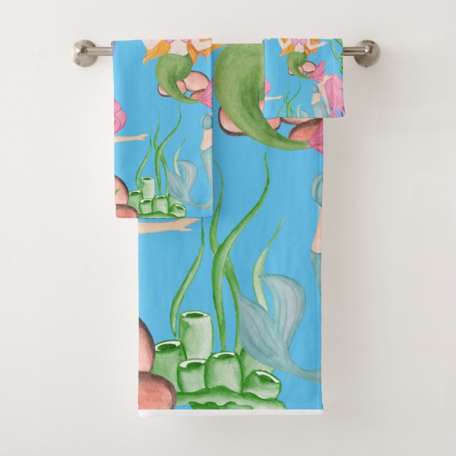 Charming Mermaids Adventure -  Bath Towel Set (Insitu)