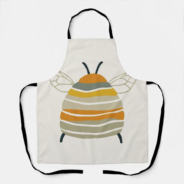 Charming Mid‑Century Honeybee Apron (Front)