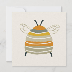 Charming Mid‑Century Honeybee Invitation
