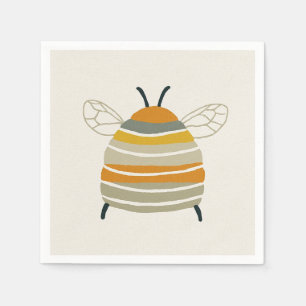 Charming Mid‑Century Honeybee Napkin