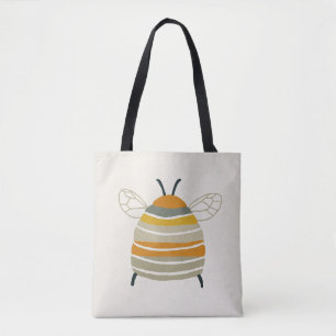 Charming Mid‑Century Honeybee Tote Bag