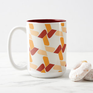 Charming Modern Abstract Two-Tone Coffee Mug