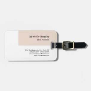 Charming Modern Minimalist Your Name Phone Address Luggage Tag