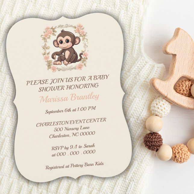 Charming Monkey Invitation (Creator Uploaded)