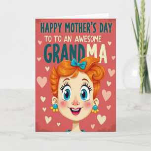 Charming Mother Cartoon Design Card