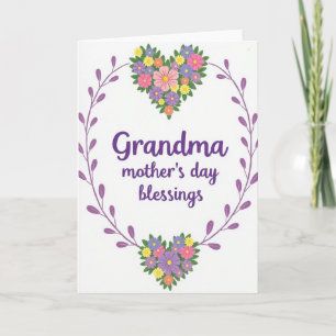 Charming Mothers Day Hearts Card