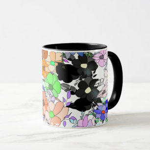 Charming Multicolor Floral Mug