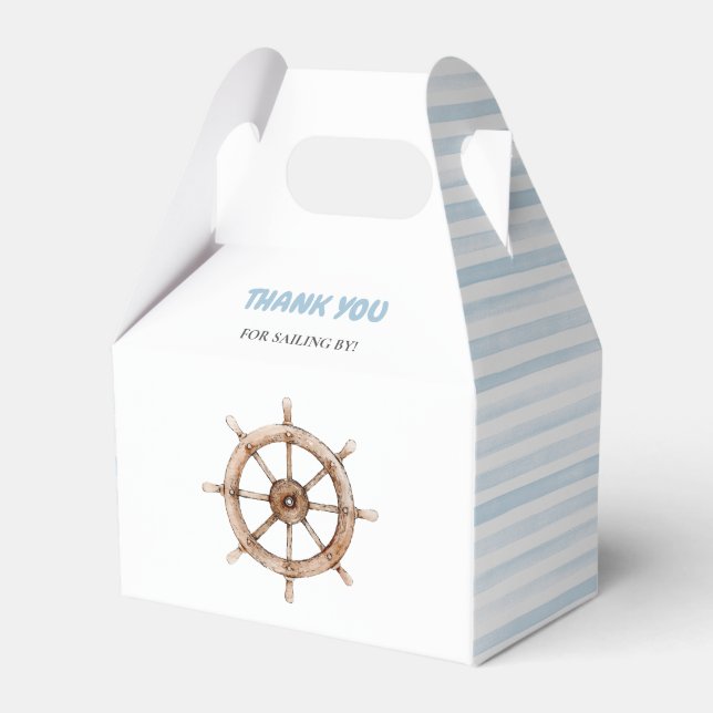 Charming Nautical Birthday Favour Box (Front Side)