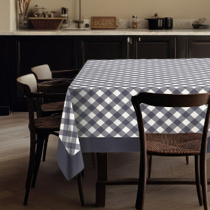 Charming Navy Check Tablecloth Dining Rooms