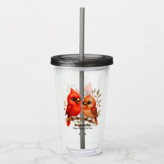 Charming Northern Cardinal Acrylic Tumbler