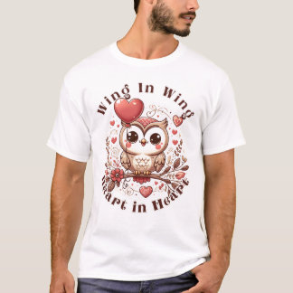Charming Owl Love Balloon T-Shirt