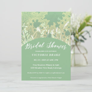 Charming Painted Foliage Bridal Shower Invitation