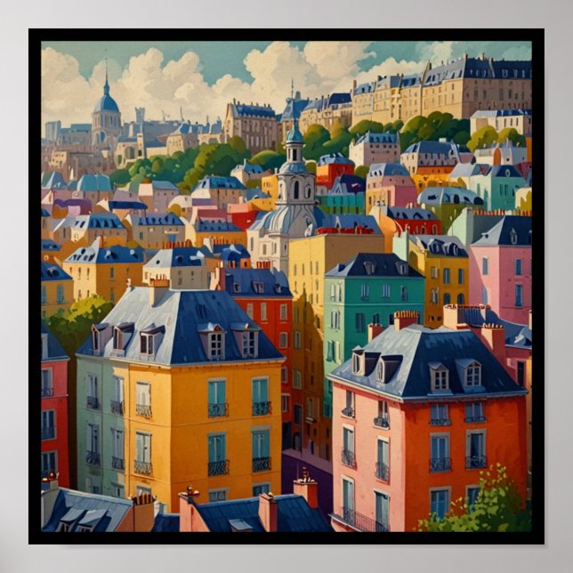 Charming Paris City Poster (Front)
