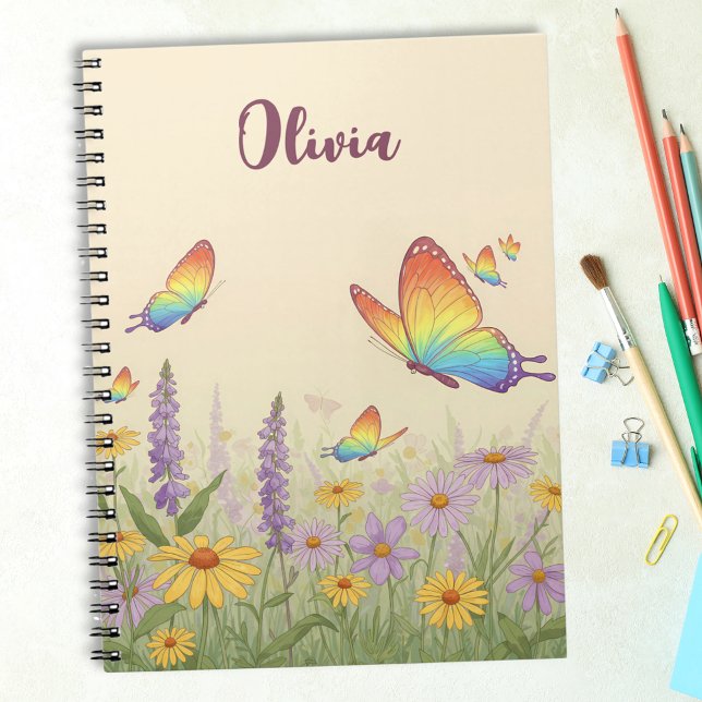 Charming Pastel Butterfly Meadow Notebook (Creator Uploaded)