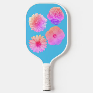 Charming Pastel Flower Sporty Life Pickleball Paddle