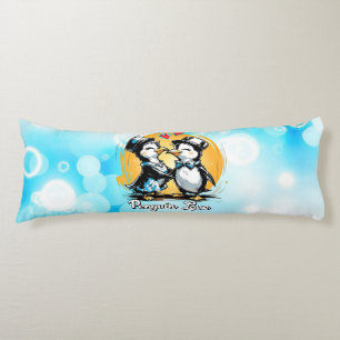 Charming Penguin Couple Body Cushion