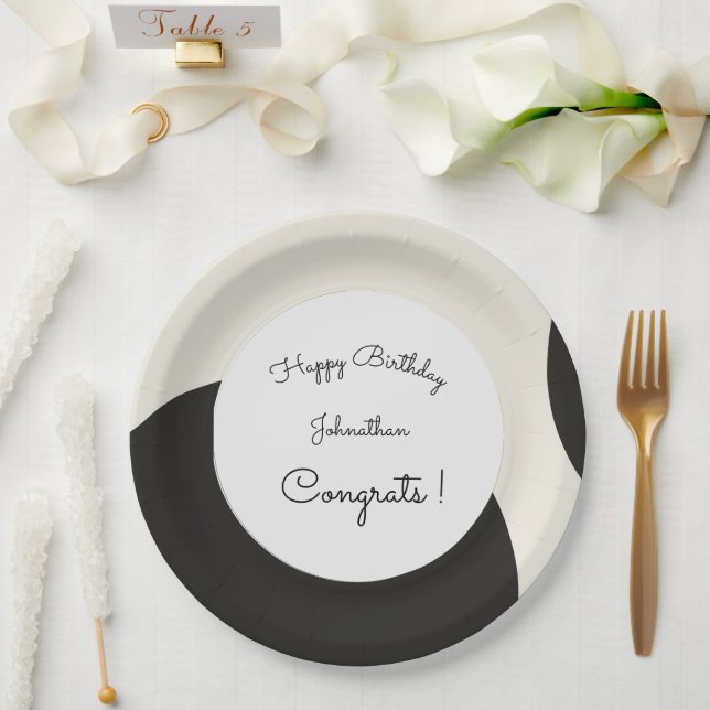 Charming Personalise Paper Plate (Wedding)