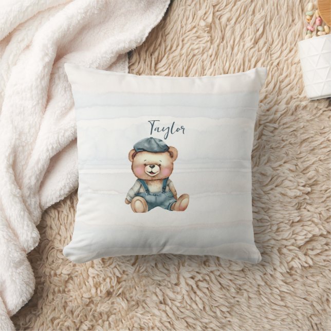 Charming Personalised Bear Cushion (Blanket)