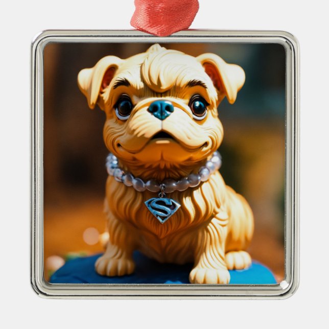 "Charming Pet Ornaments" Metal Ornament (Front)