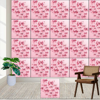 Charming Pink Bows & Glitter Dream Wallpaper