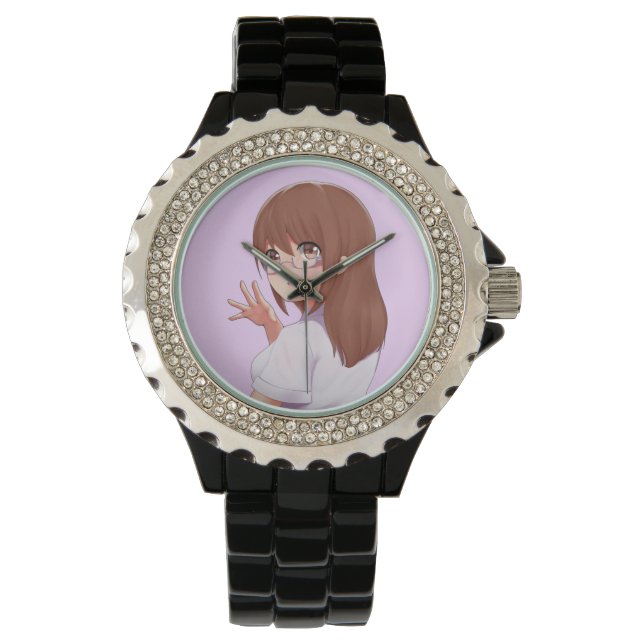 Charming Pink Girl's Watch - Fun, Stylish (Front)